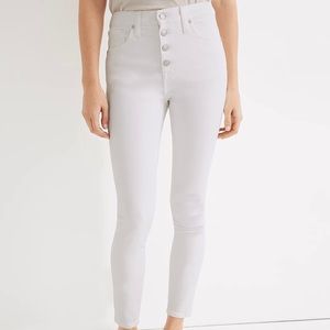 Madewell 10" High-Rise Skinny Crop Jeans White